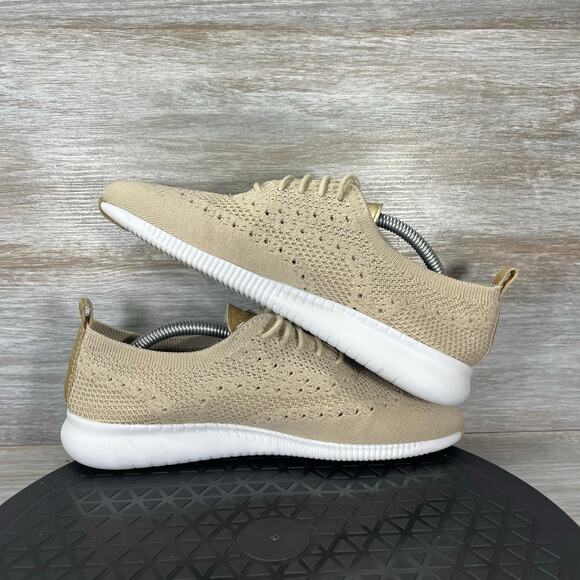 Cole Haan Womens ZeroGrand Stitchlite Knit OPTC White Rye Wingtip Oxfords Size 6 - Picture 7 of 8